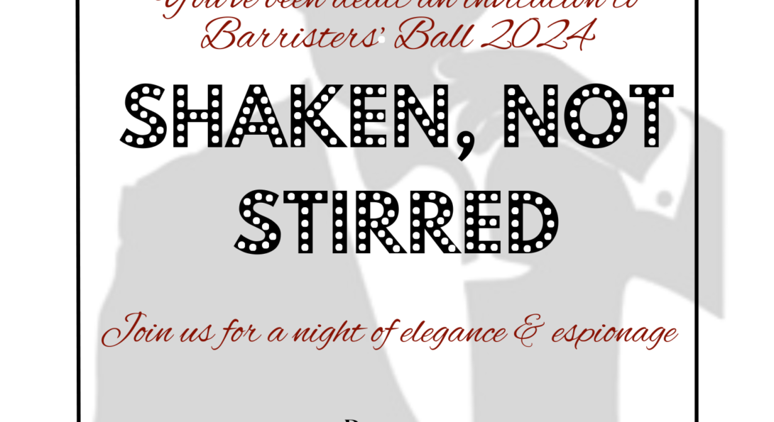 Invitation to a night of elegance and espionage - Barrister's Ball 2024
